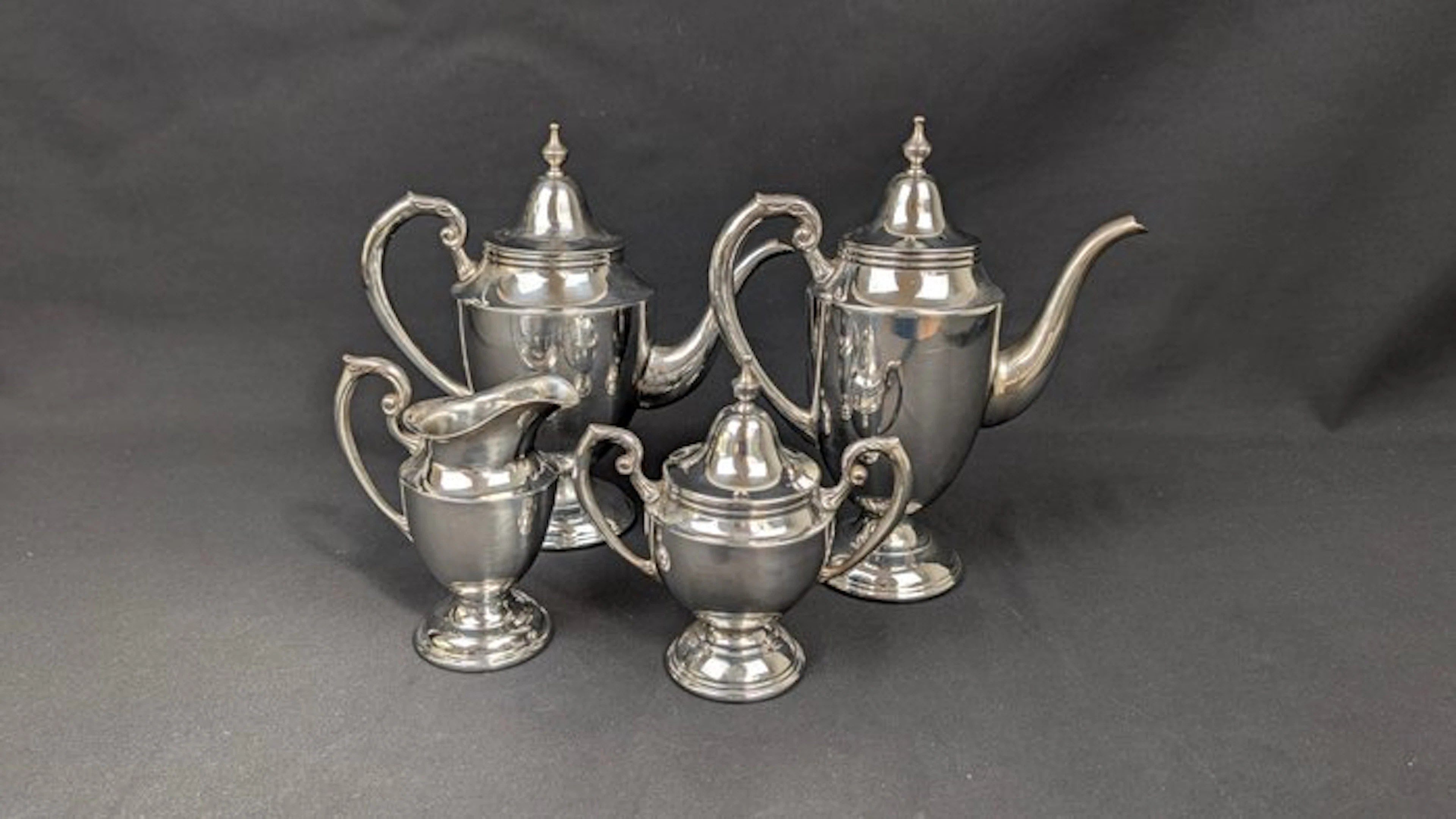 Pip - O - Matic Silver - Coffee and tea service (4) - Silverplated, Steel