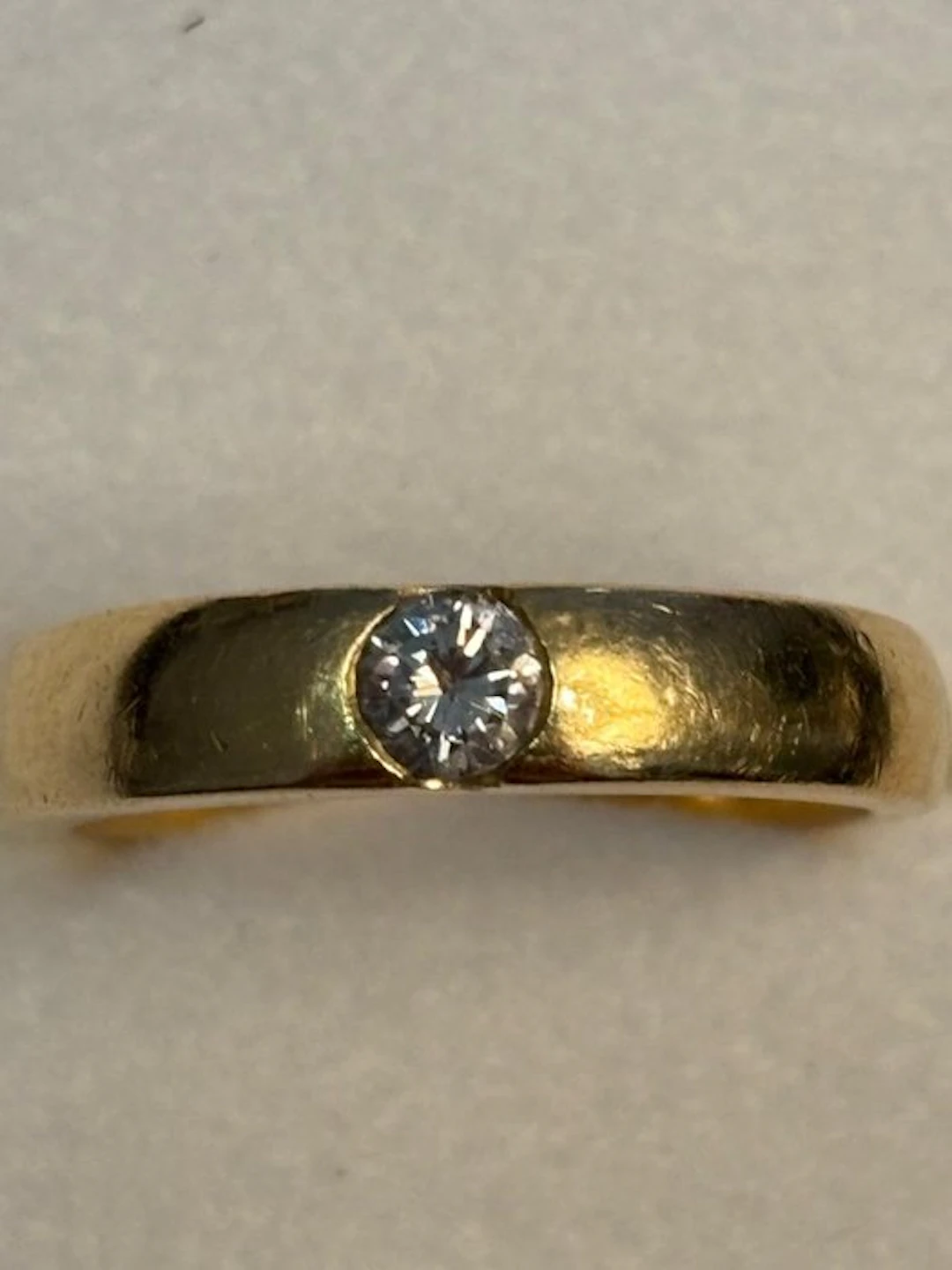 Ring - 18 kt. Yellow gold Diamond (Natural coloured)
