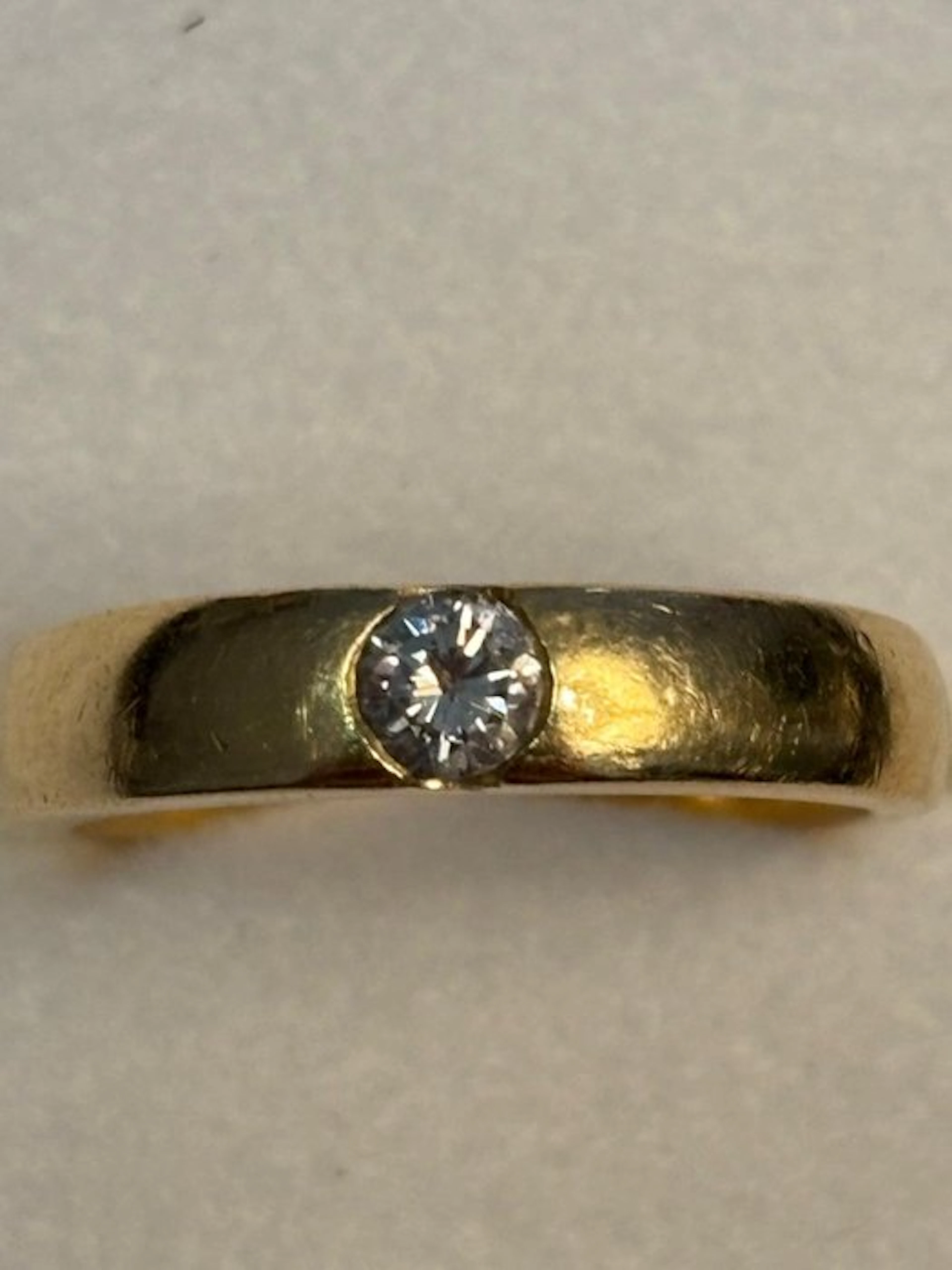 Ring - 18 kt. Yellow gold Diamond (Natural coloured)