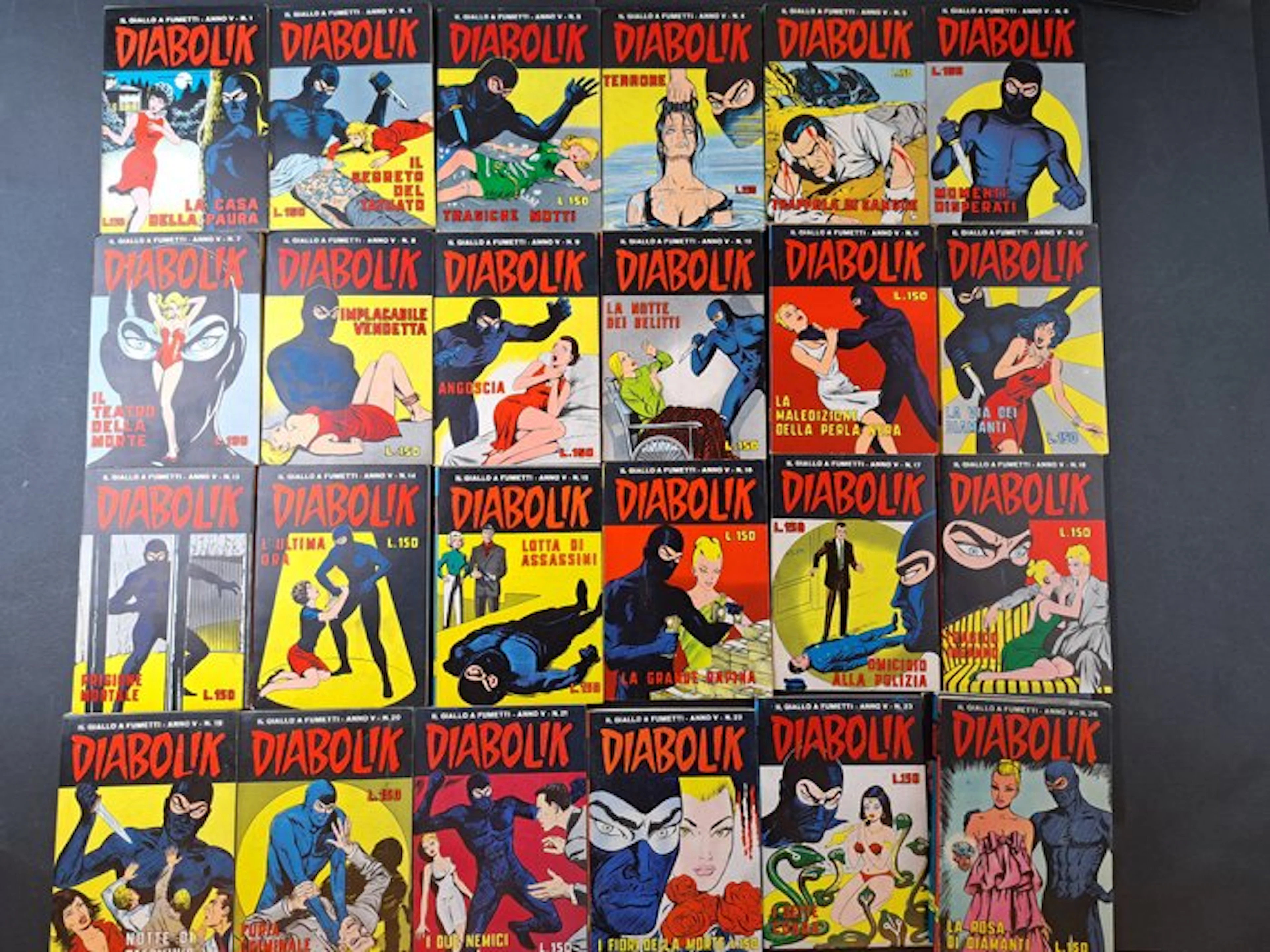 Diabolik Anno V Completo - 26 Comic - First edition - 1966