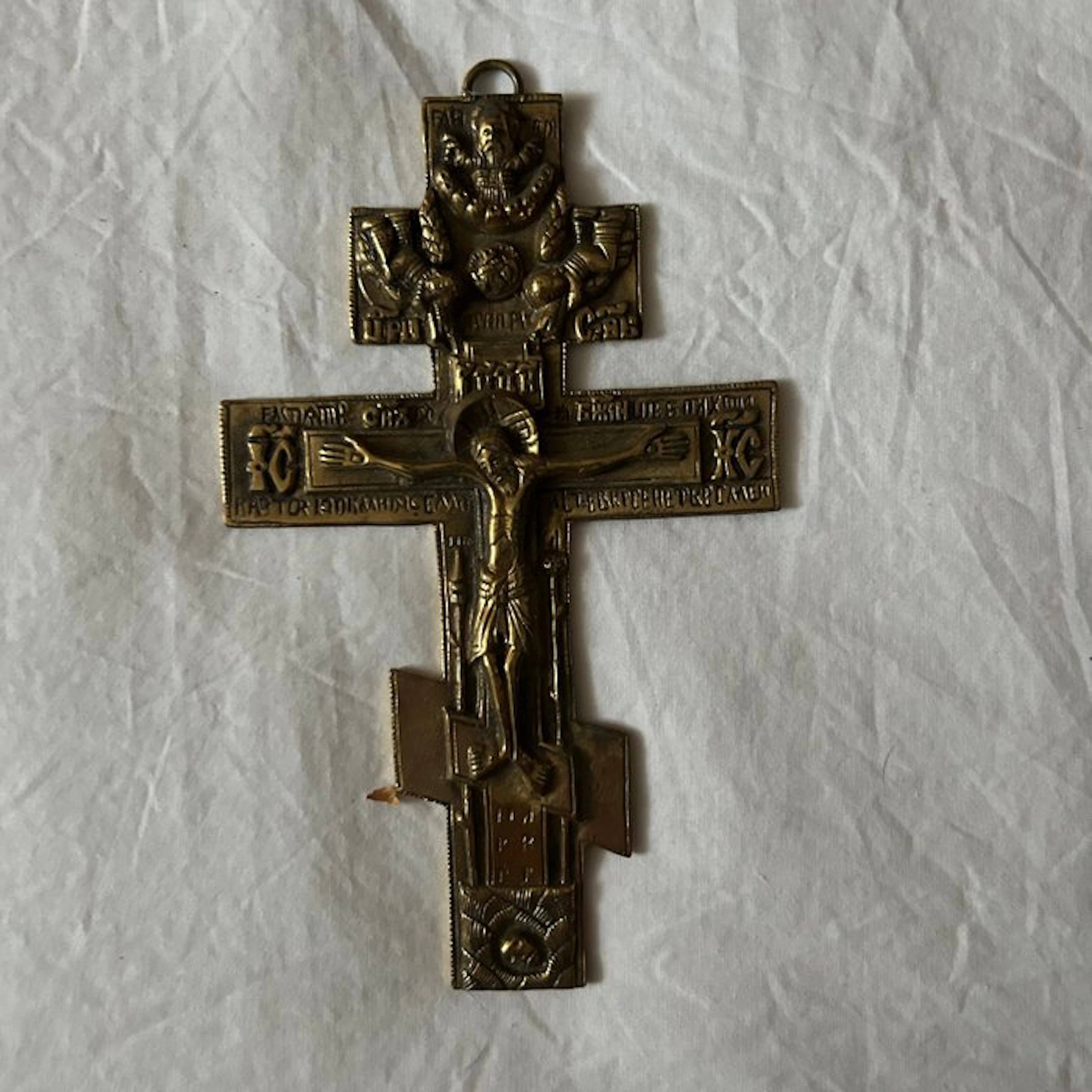 Crucifix - Cast brass - 1910-1920