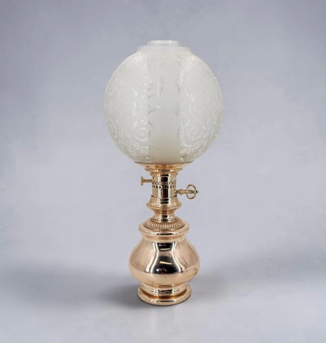 Table lamp - Silver plated brass - Quinqué Style