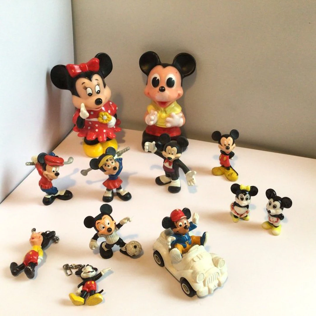 Disney, Bullyland - Figurine - Mickey en Minnie beeldjes set (12) - Plastic
