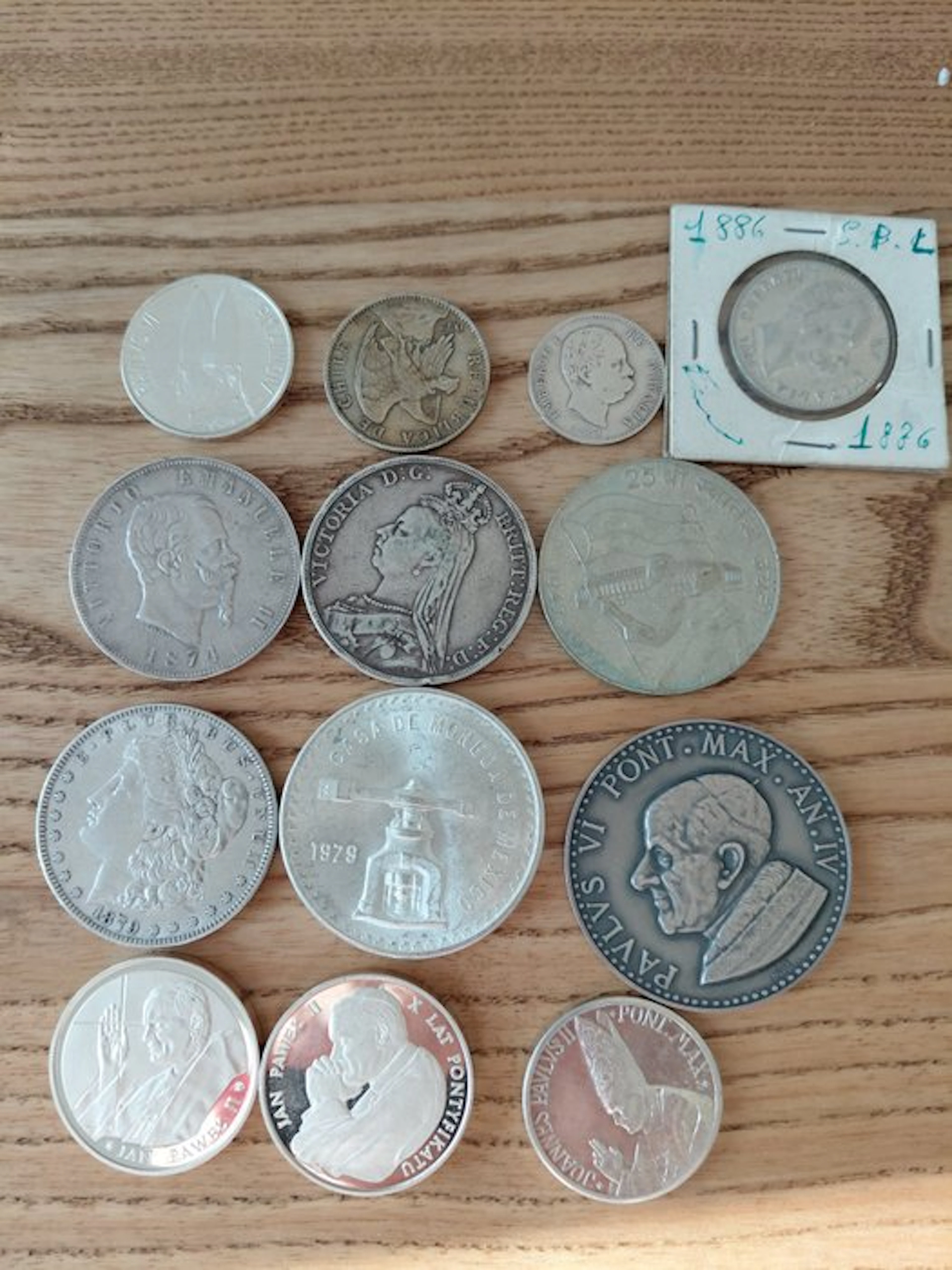 World. Collection of silver coins 1900