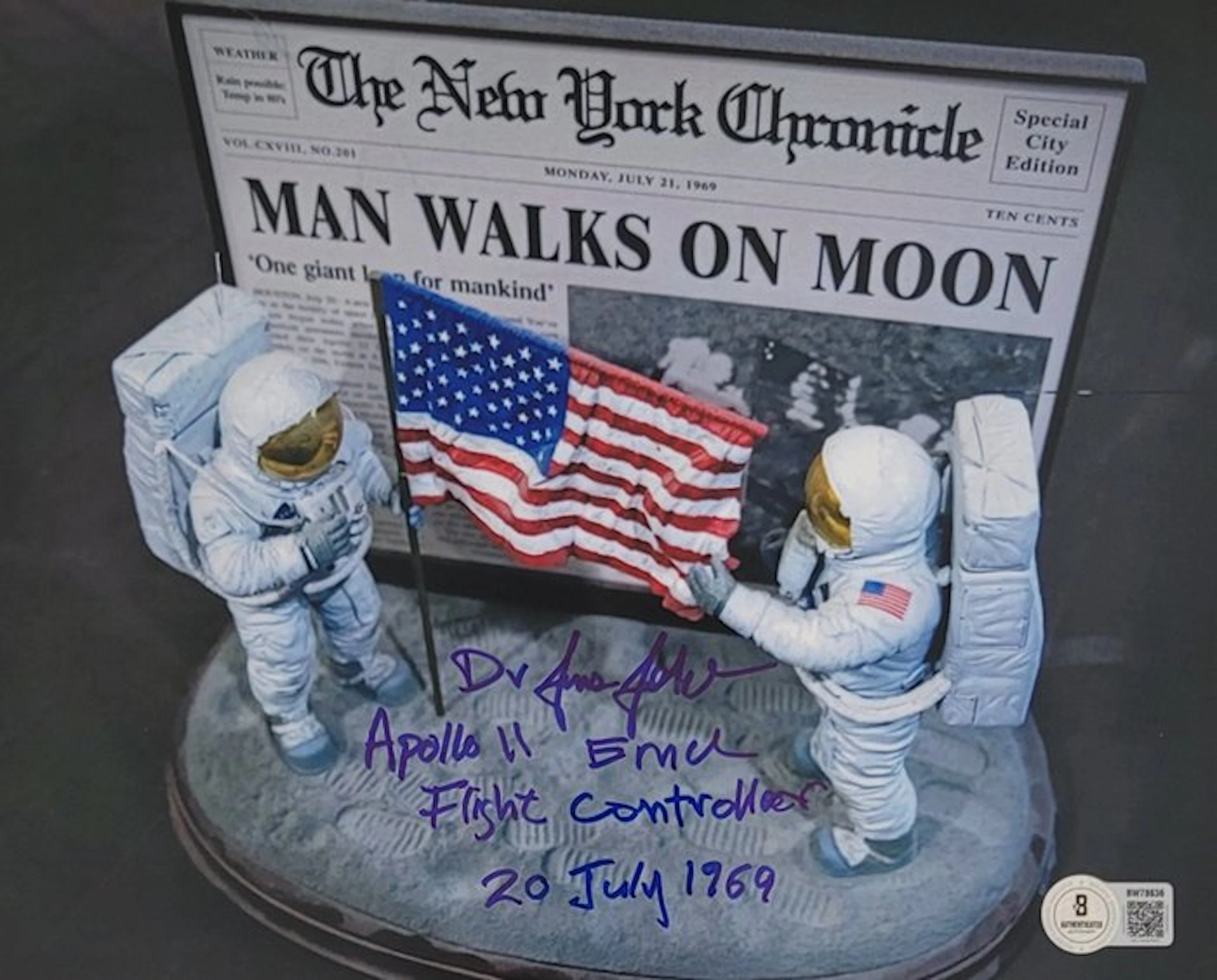 Apollo 11 - James Joki Autograph, Photo with Beckett COA - 1960-1970