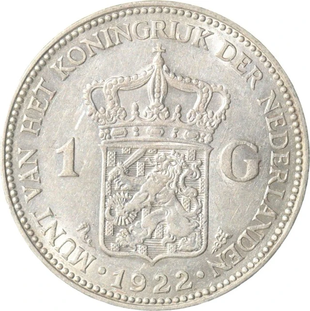 Netherlands. Wilhelmina. 1 Gulden 1922 KWALITEIT (No reserve price)