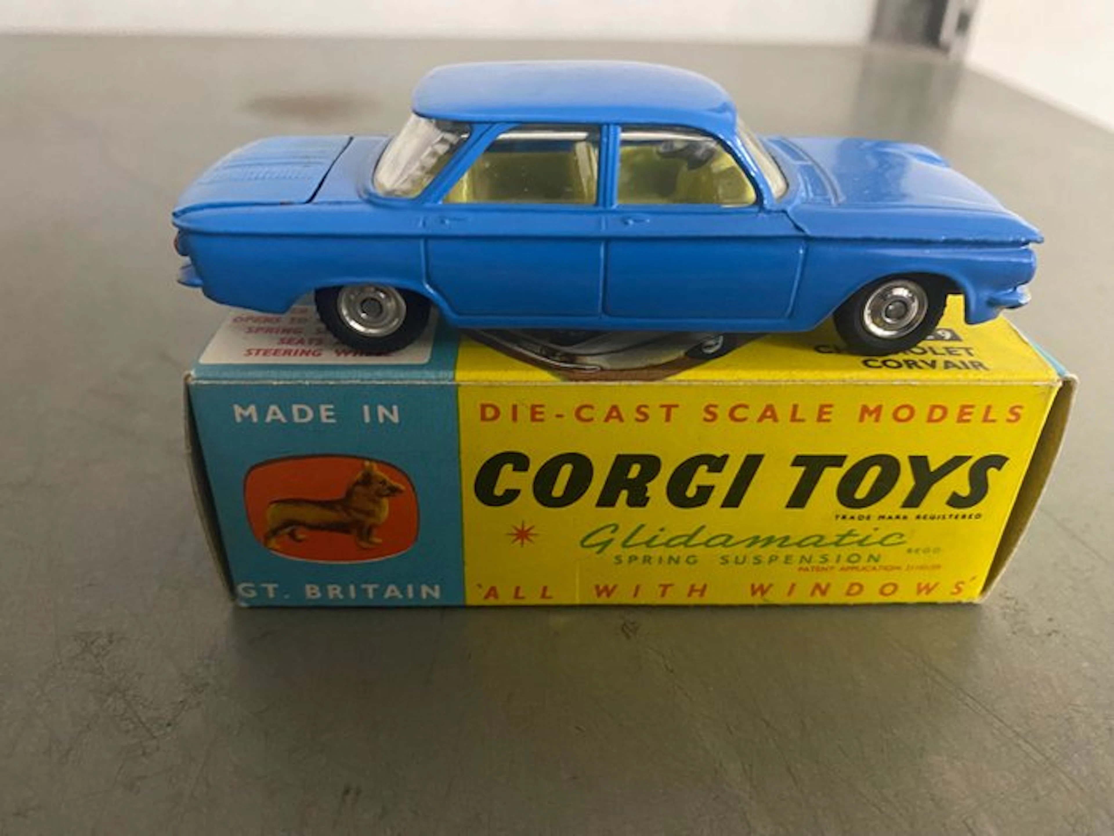 Corgi - Model car - Corgi Toys 229 Chevrolet Corvair 1960 Mint box