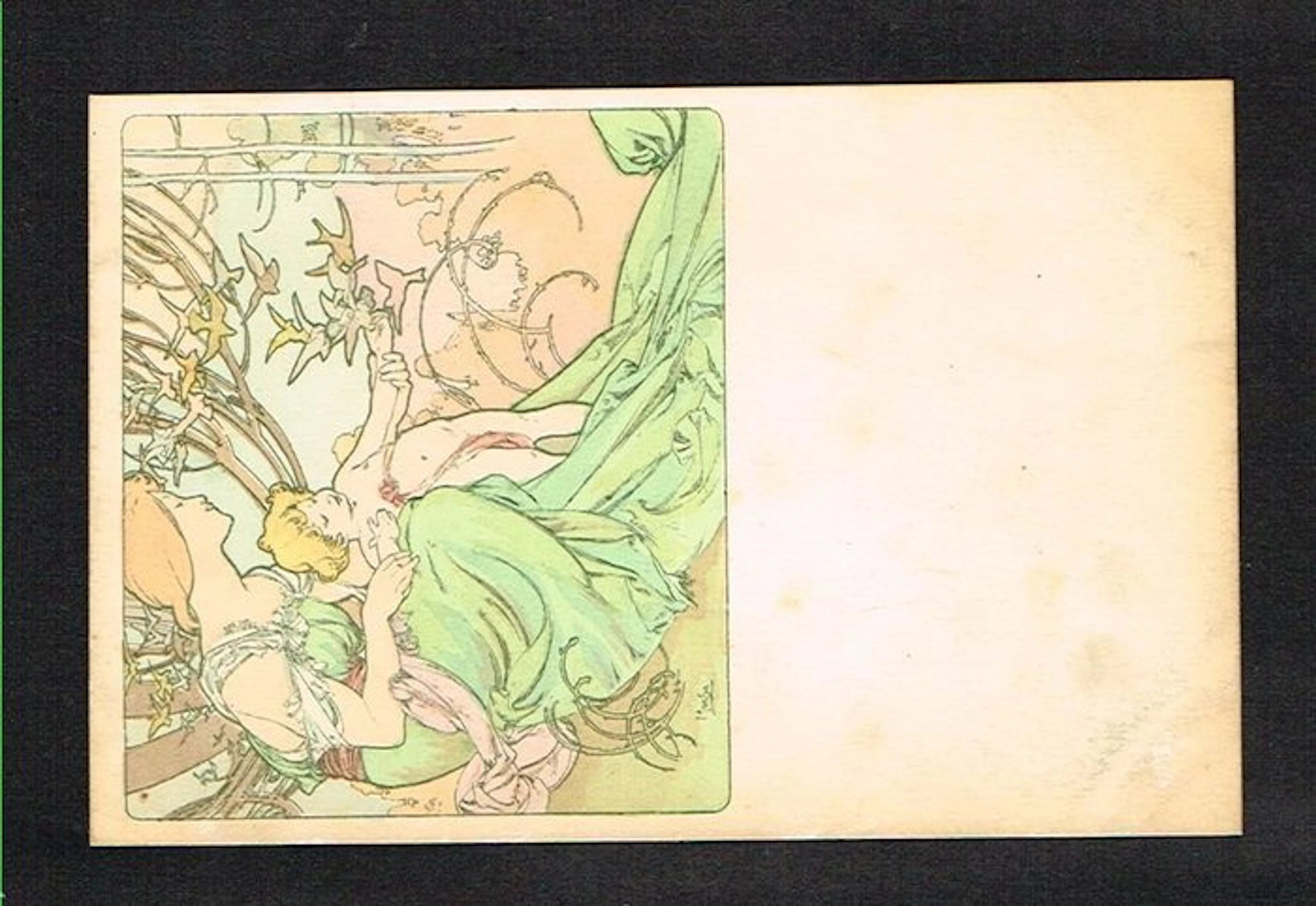 Mucha - Illustrator - Art Nouveau - Unwritten Postcard...