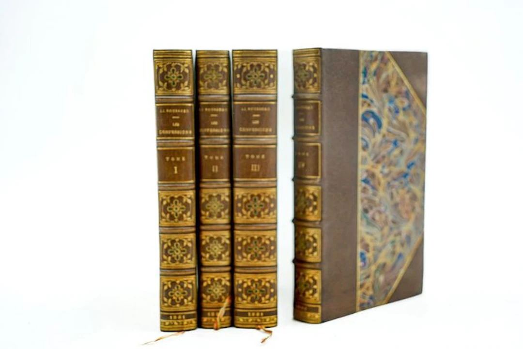 Jean Jacques Rousseau & Marc-Monnier / Ed. Hédouin - Les Confessions - 1881