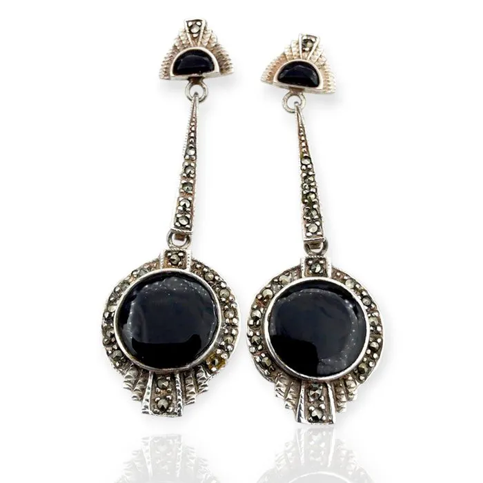 Silver - Earrings - Art Deco