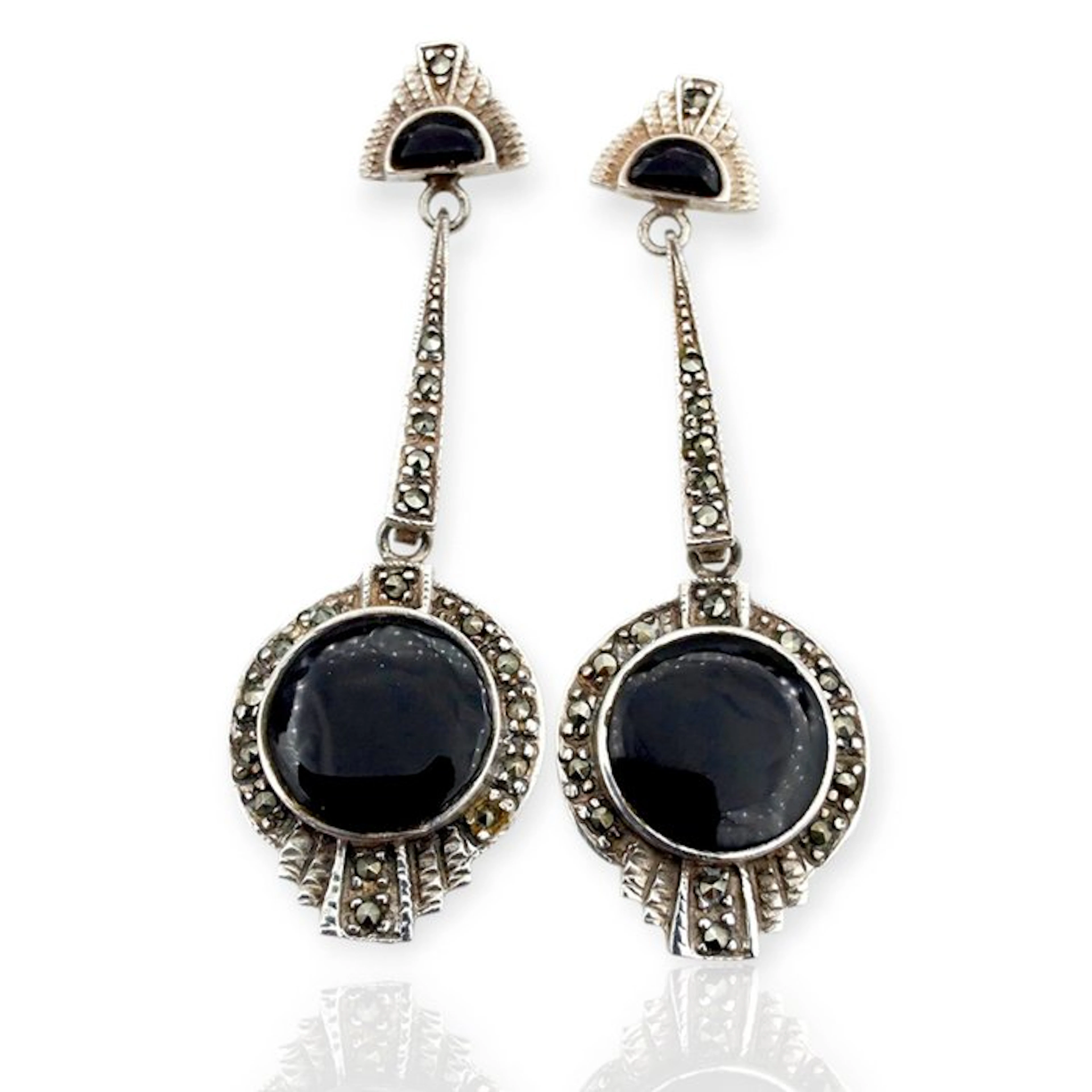 Silver - Earrings - Art Deco