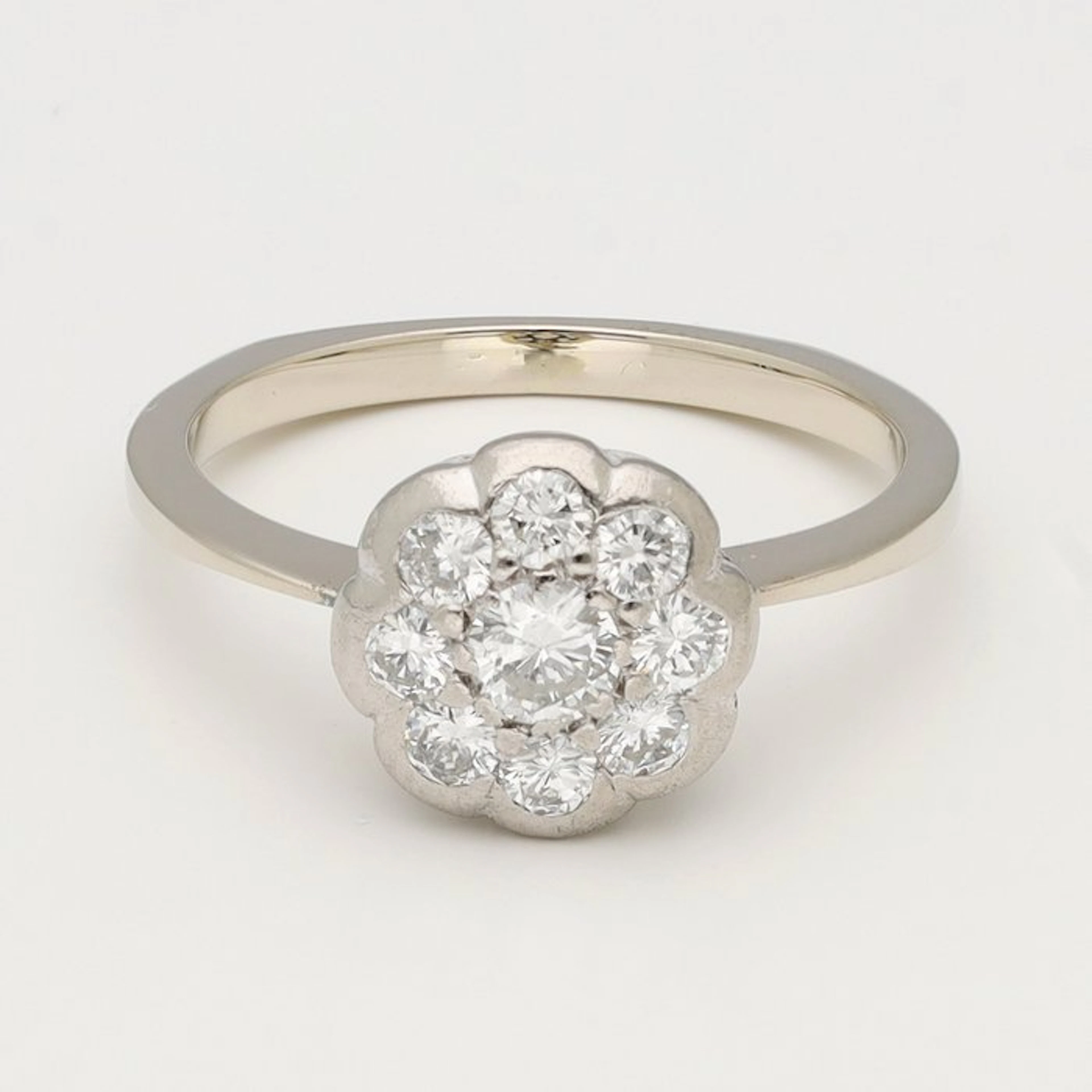 Ring - 14 kt. White gold Diamond (Natural)