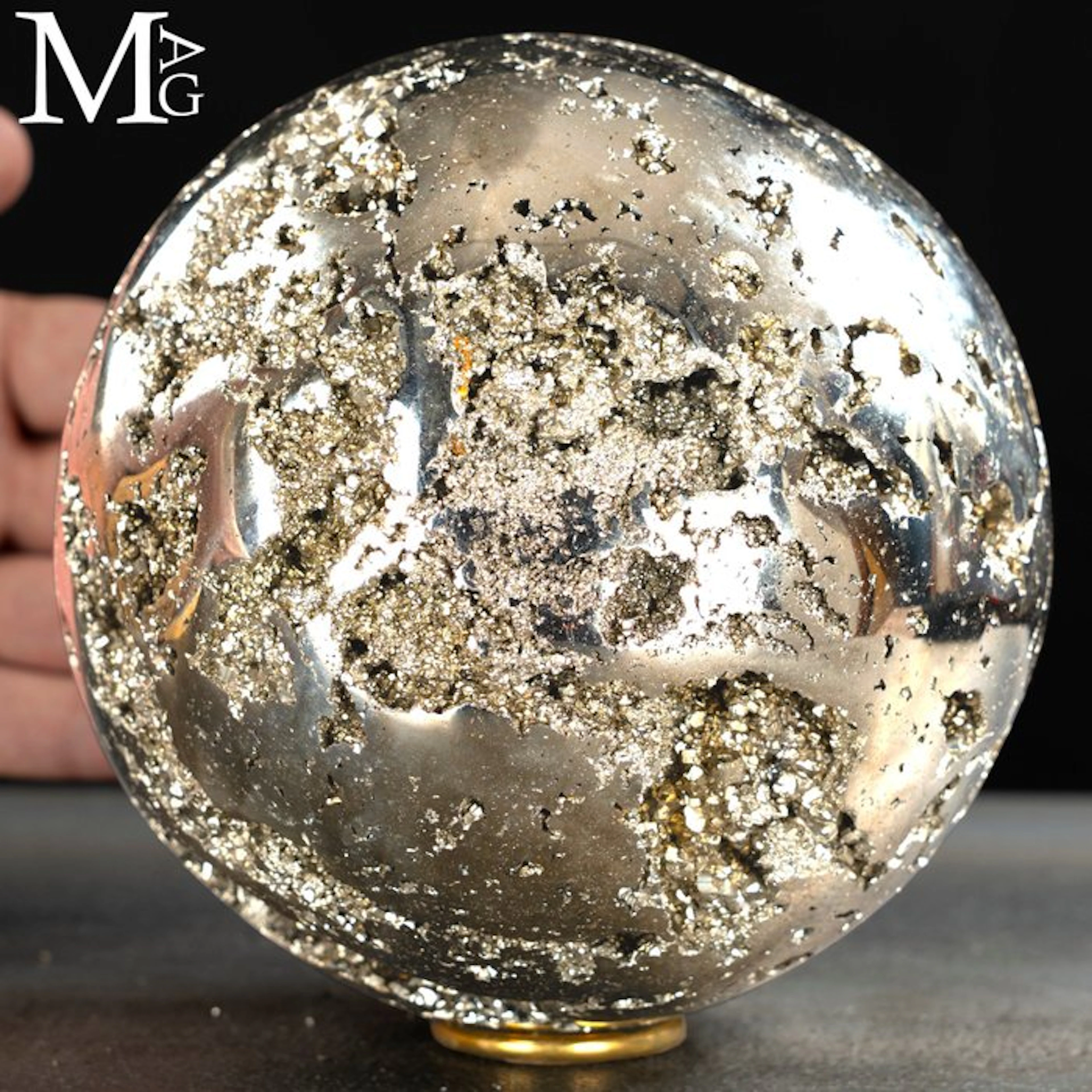 Extra Quality Large Pyrite Sphere - Huanzala Mines...