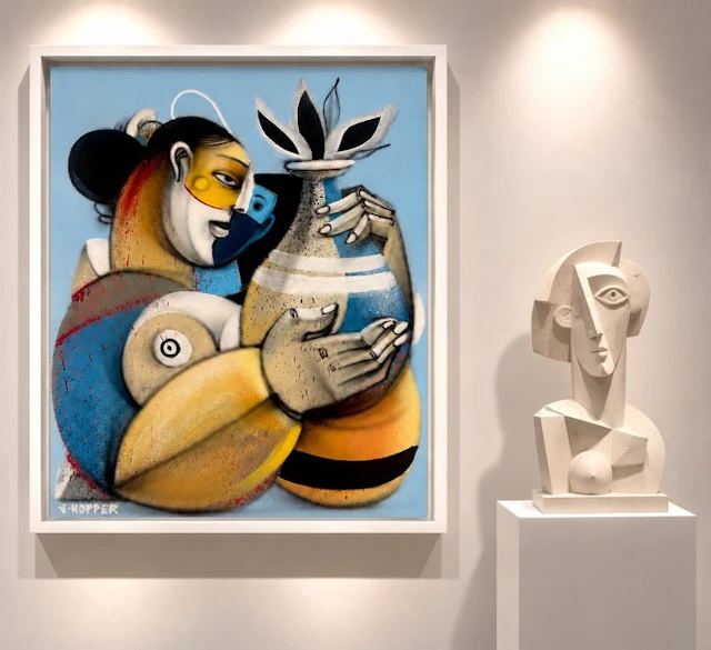 Jone Hopper - Jeune fille au vase ancien