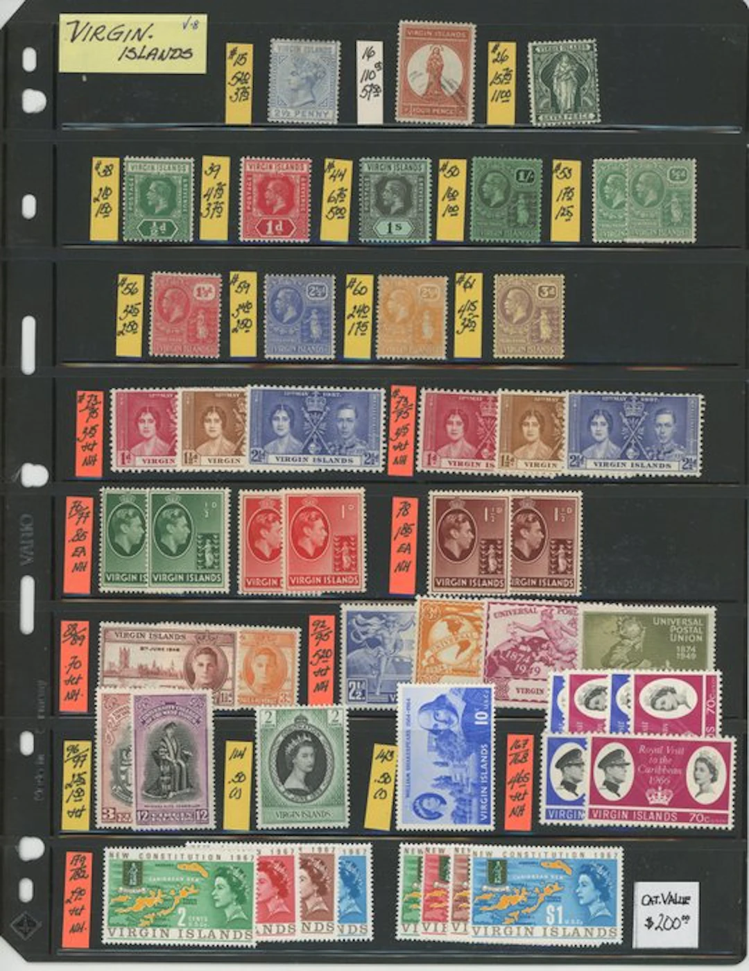 British Commonwealth - Virgin Islands / Zululand - from merchant stock