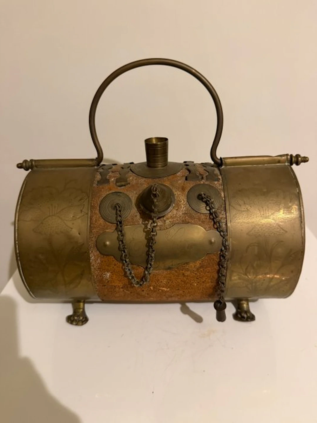 Pitcher - Brass, Cork - Catalan/Spanish hot water bottle
