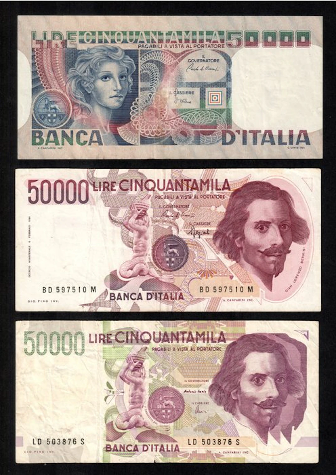 Italy. 1 x 50000 Lire Volto di Donna