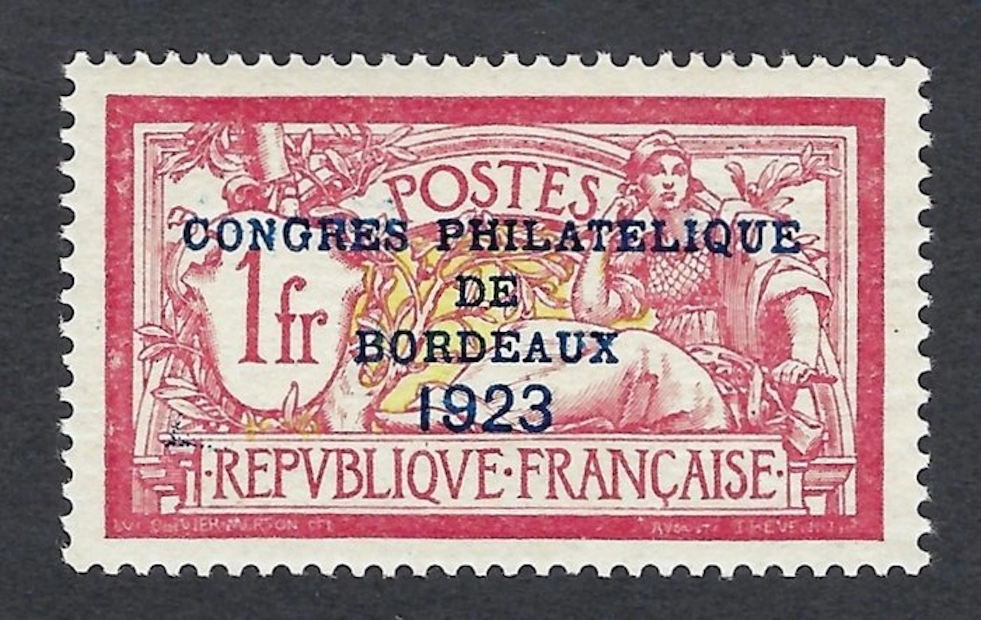 France 1923 - Congrès Philatélique de Bordeaux - N. 182