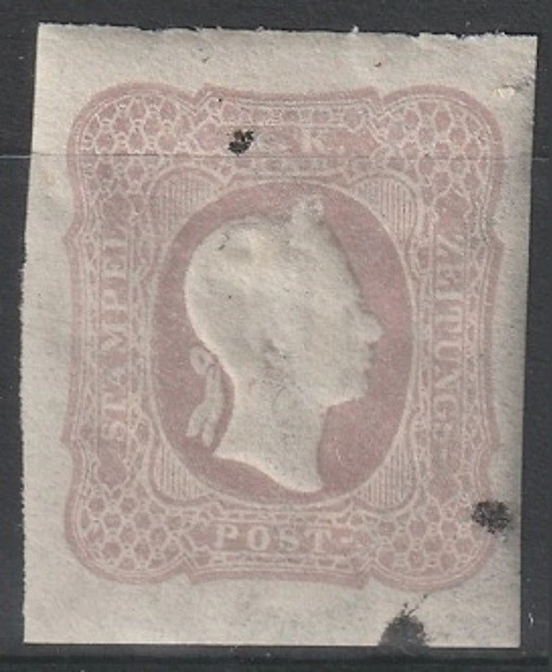 Austria 1861 - Newspaper stamp 1.05s lilac grey