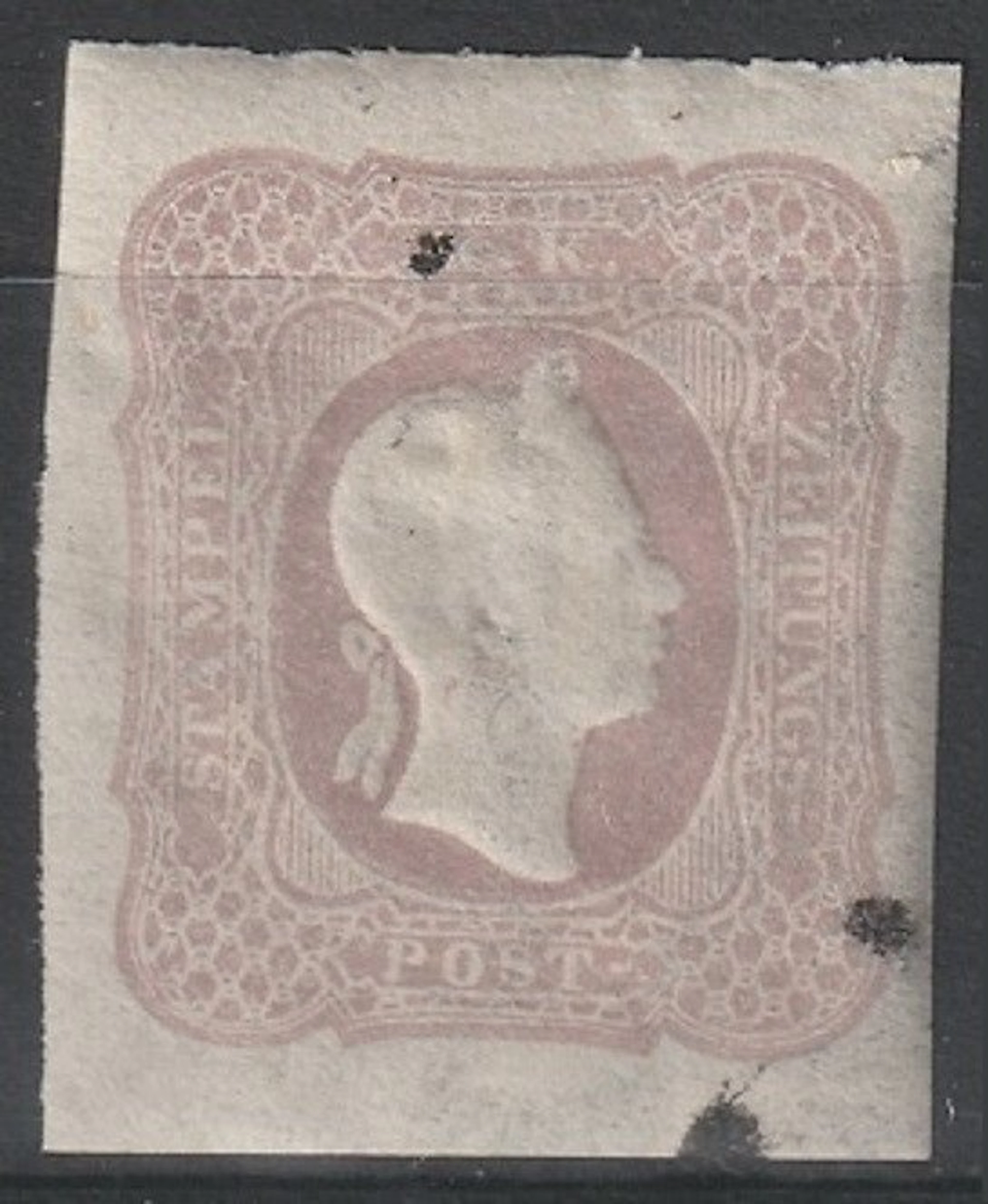 Austria 1861 - Newspaper stamp 1.05s lilac grey