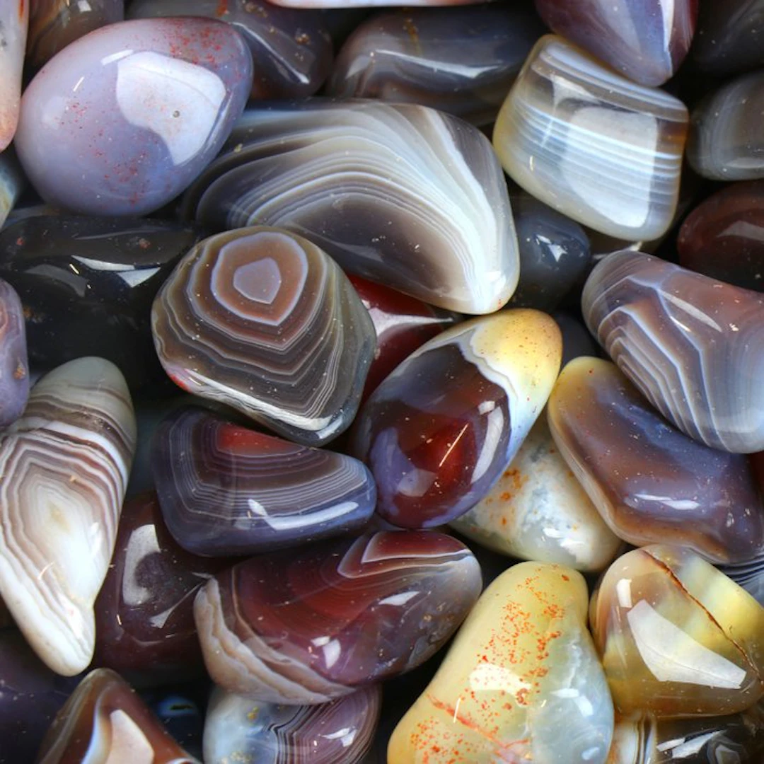 Last Lot! - Botswana Agate - Tumbled Stones - XL Lot- 0.95 kg