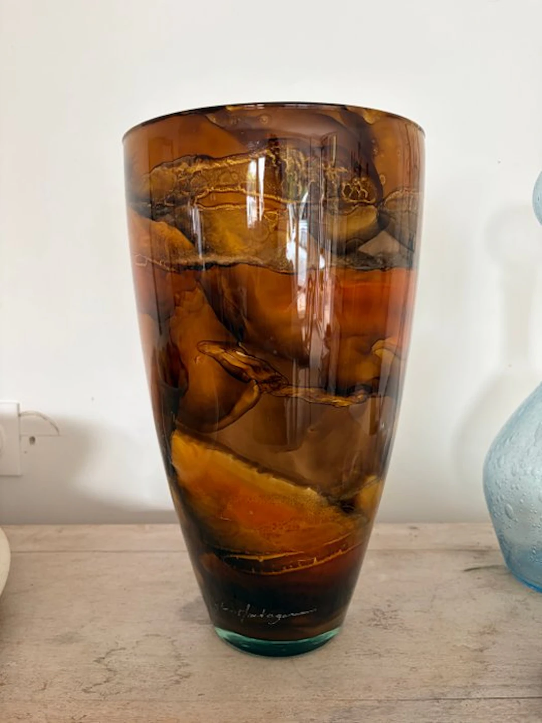 Sylvie Montagnon - Vase - Height: 36 cm - Glass
