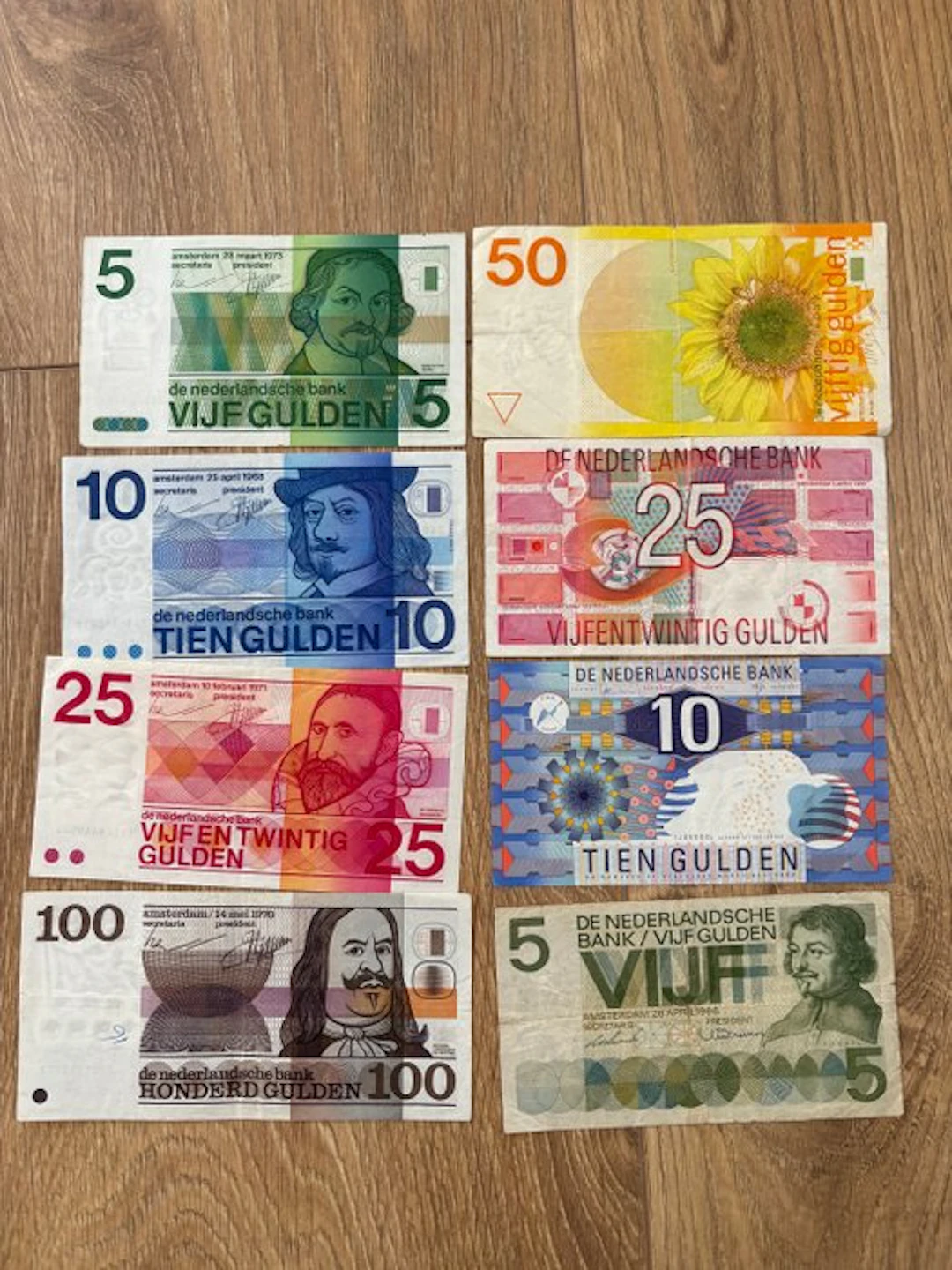 Netherlands. - 8 Banknotes - Various Dates (No reserve price)