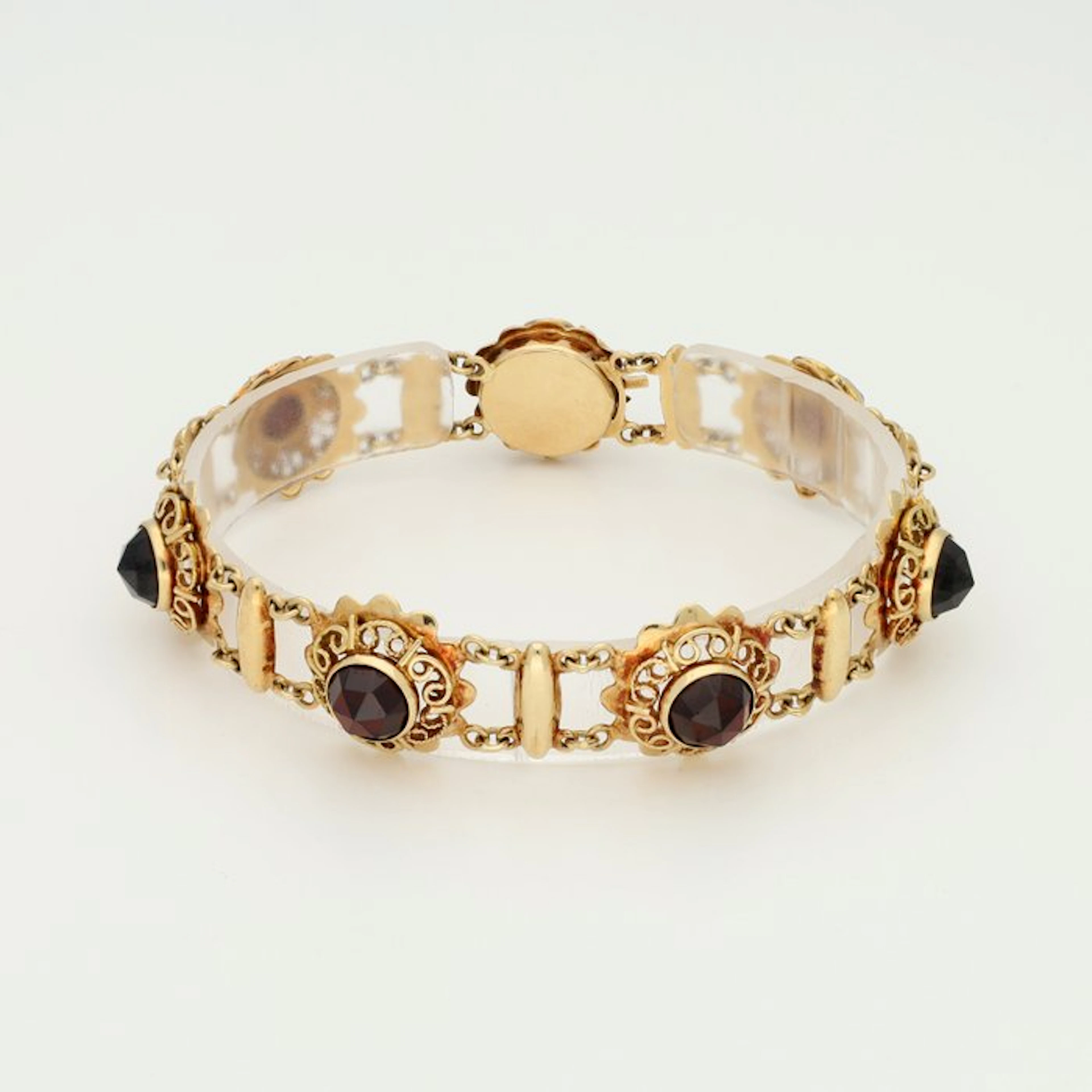 Bracelet - 14 kt. Yellow gold - Garnet