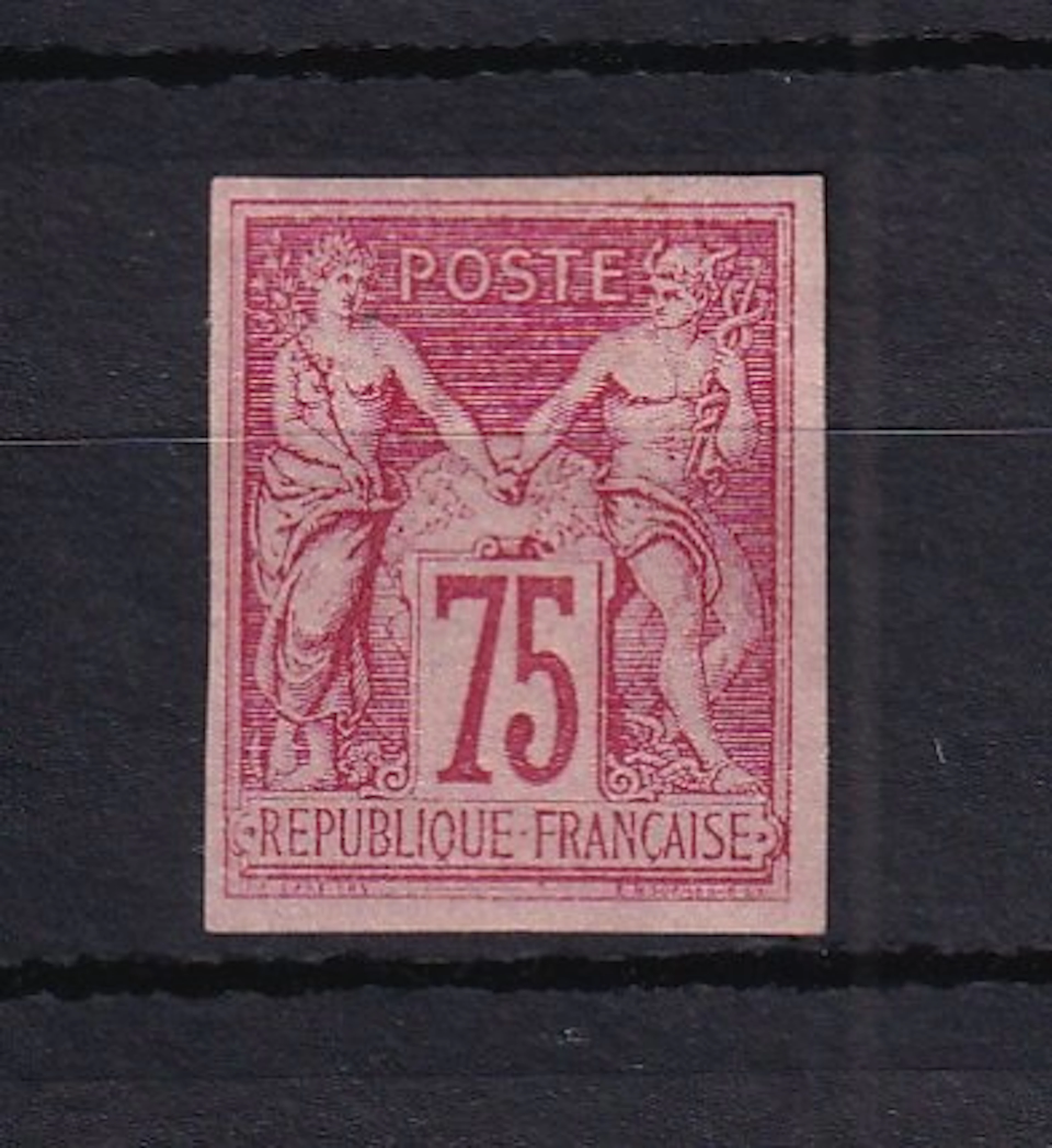 France 1885 - Cost €1,100, Sage 75c pink Type II, non-serrated. - Yvert n°81a