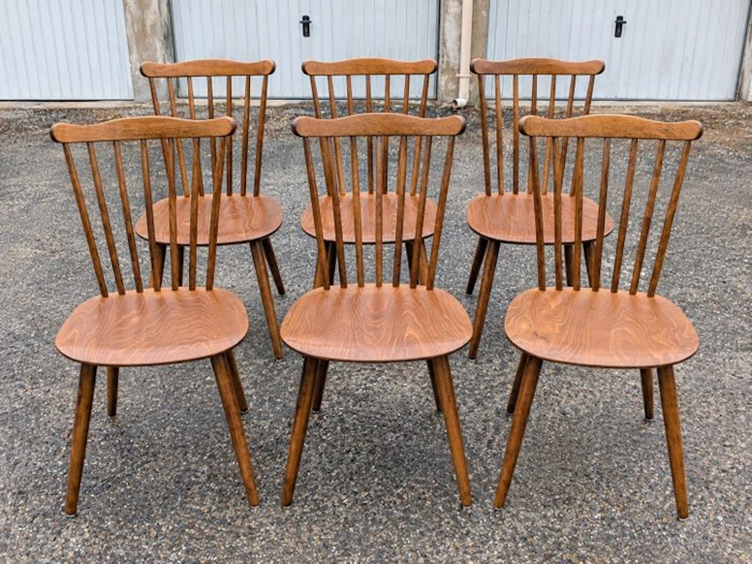 Baumann - Chair - Beech - Set of six chairs