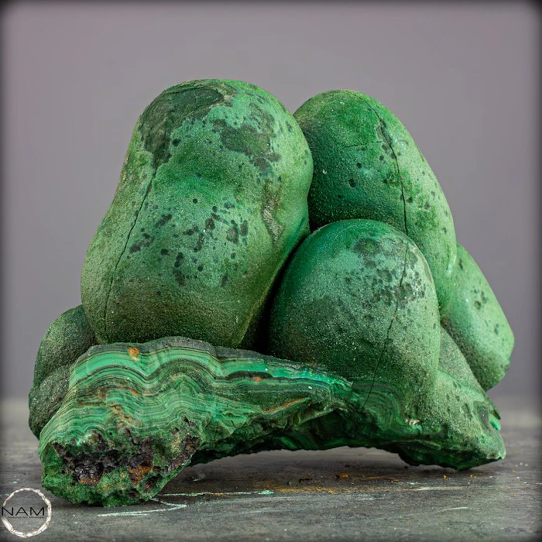 Very Rare Natural Velvet - Malachite Stalactite Crystal - Raw- 1546.68 g