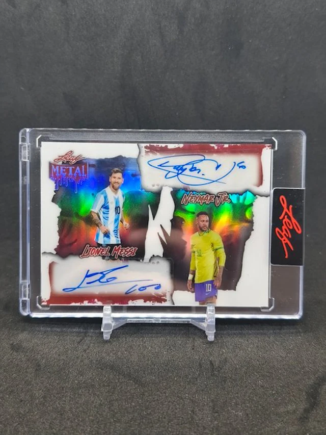 Leaf Leaf Metal Lionel Messi Neymar Jr Halloween Dual Auto 1/1 Lionel Messi