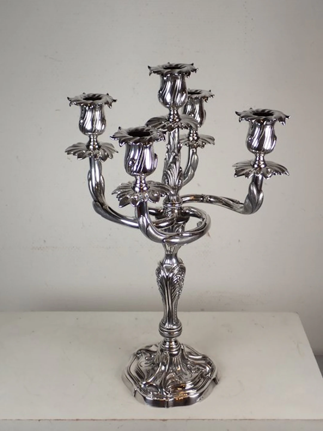 Bruno Wiskemann - Candelabrum Large and heavy five lights...