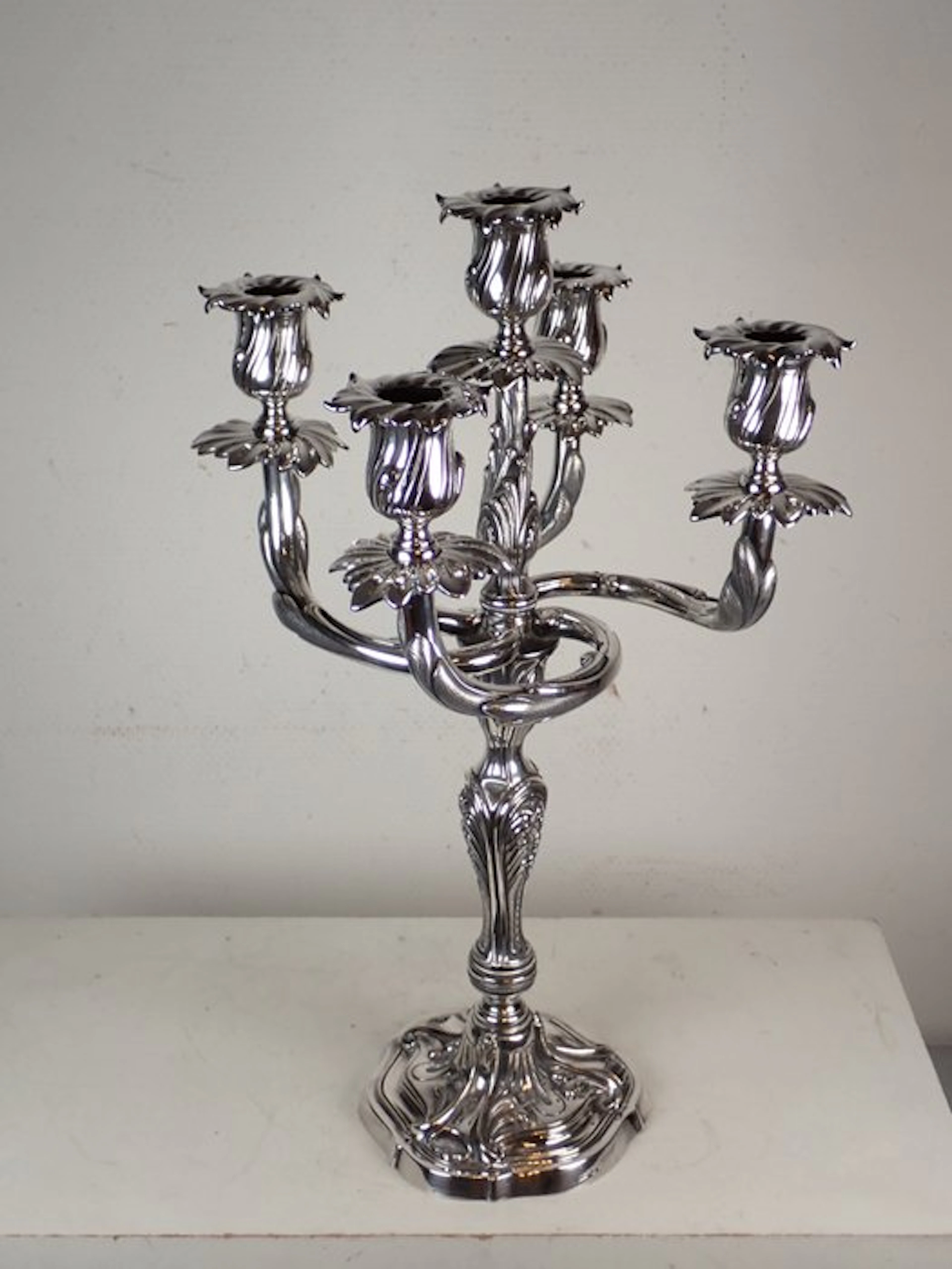 Bruno Wiskemann - Candelabrum Large and heavy five lights...