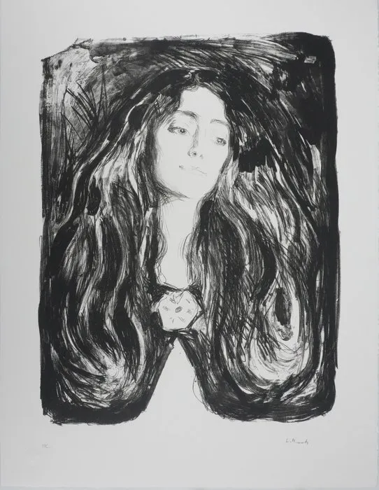 Edvard Munch (1863-1944) - Broche, Eva Mudocci