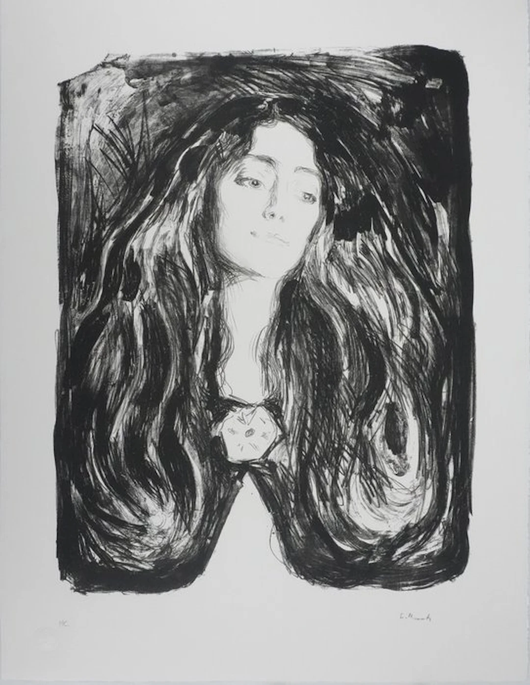 Edvard Munch (1863-1944) - Broche, Eva Mudocci