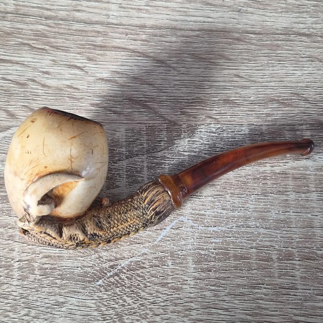 No reserve price - Meerschaum pipe - sea foam