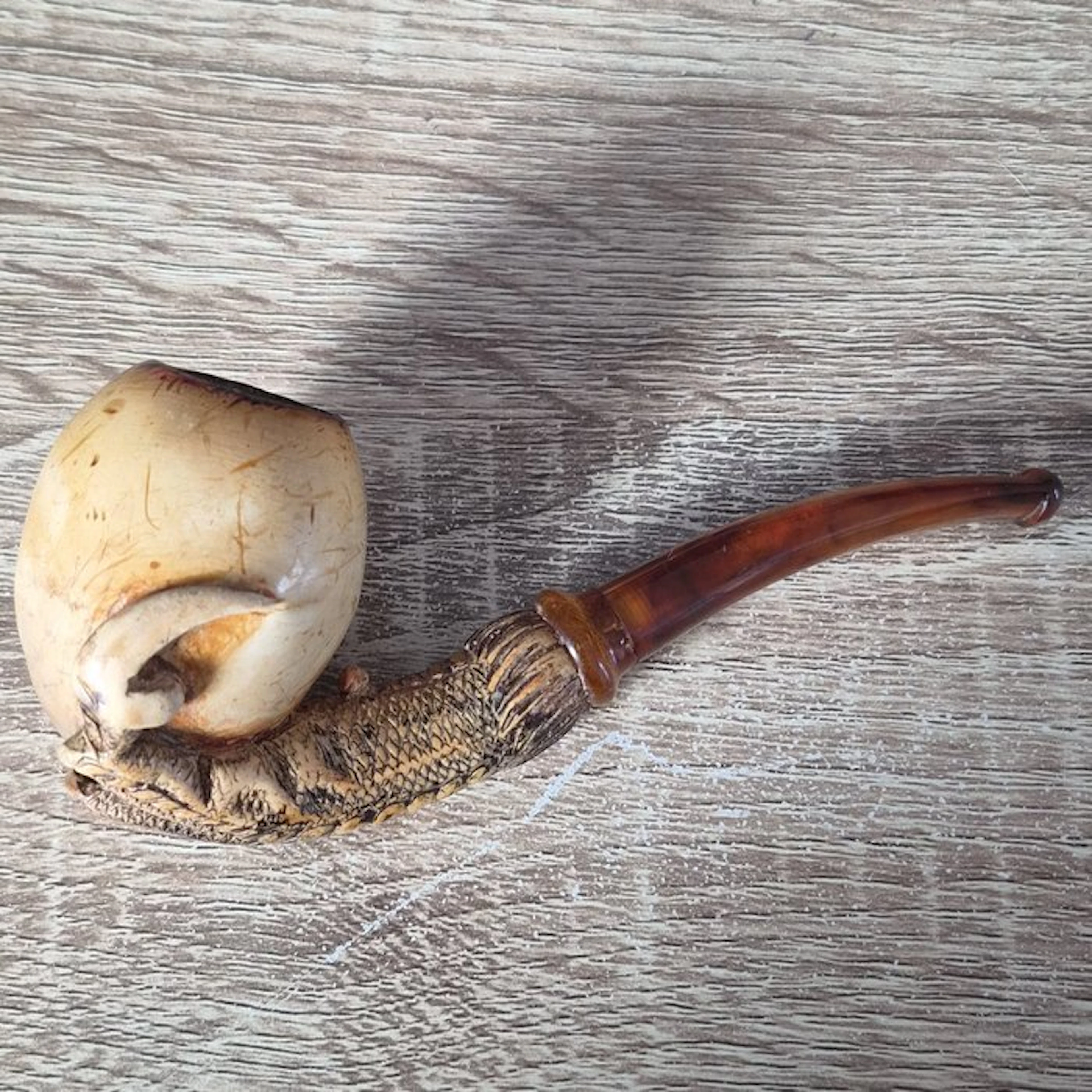 No reserve price - Meerschaum pipe - sea foam