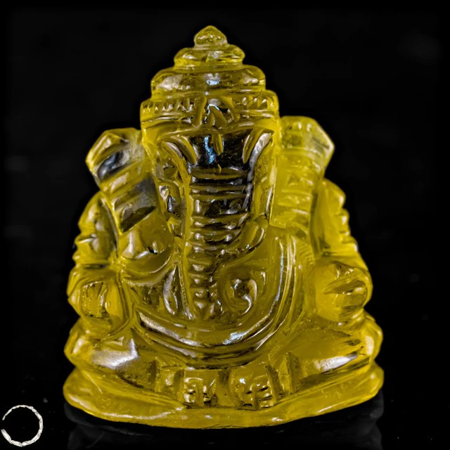 Heliodor-Ganesha – Golden Radiance, Wisdom and New Beginning 31.05 ct- 6.21 g