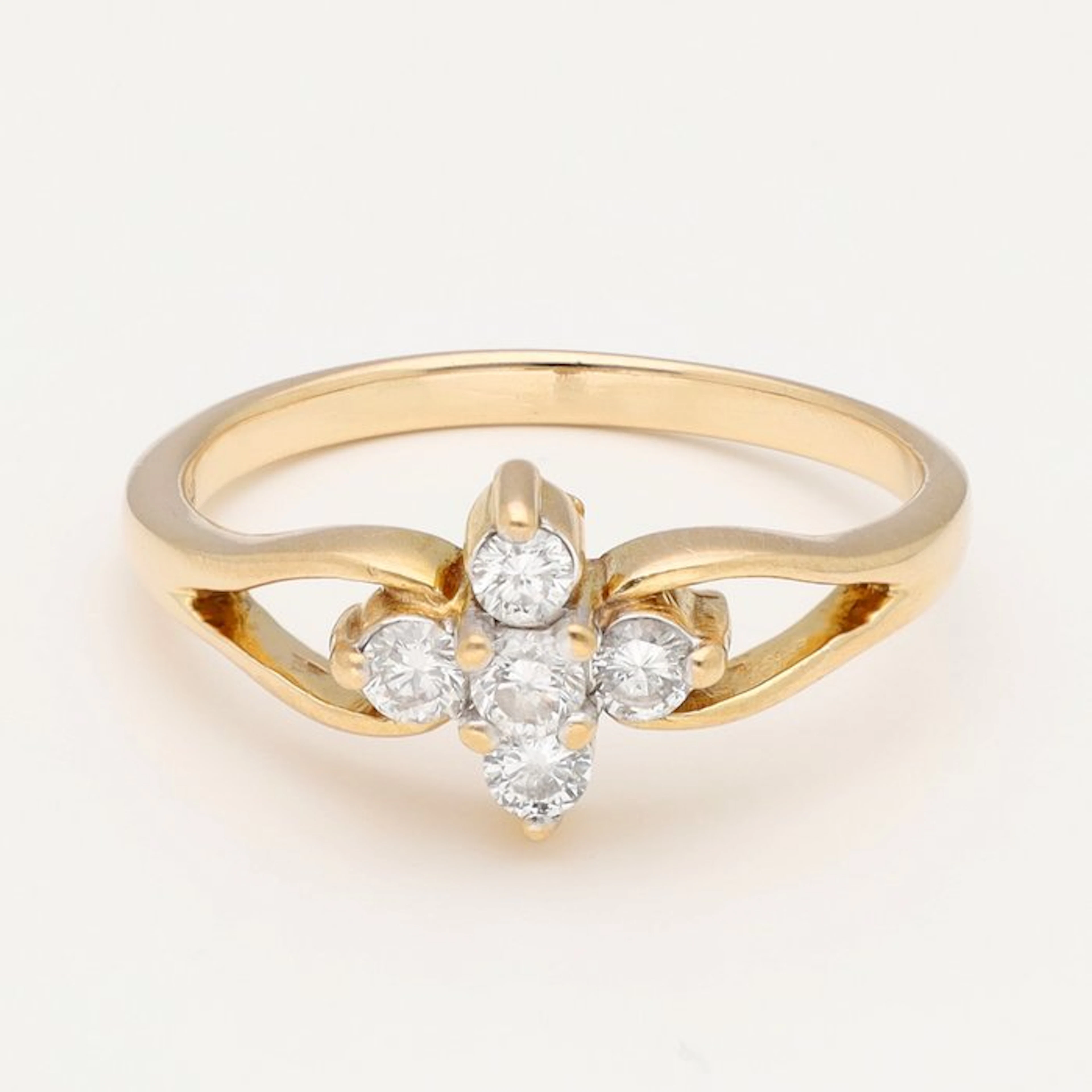 Ring - 18 kt. Yellow gold Diamond (Natural)