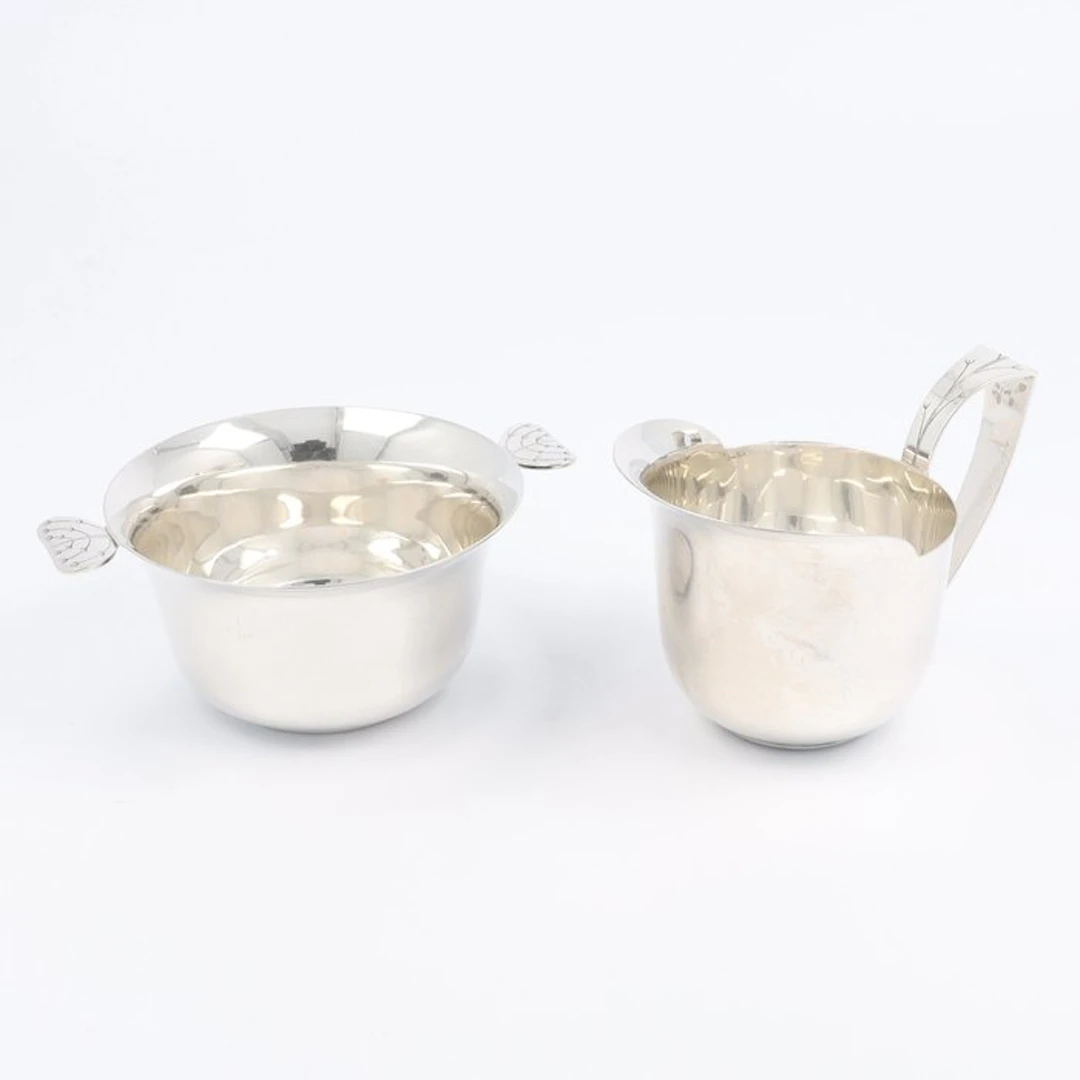 Zilverfabriek Voorschoten - Sugar and cream set (2) - .833 silver