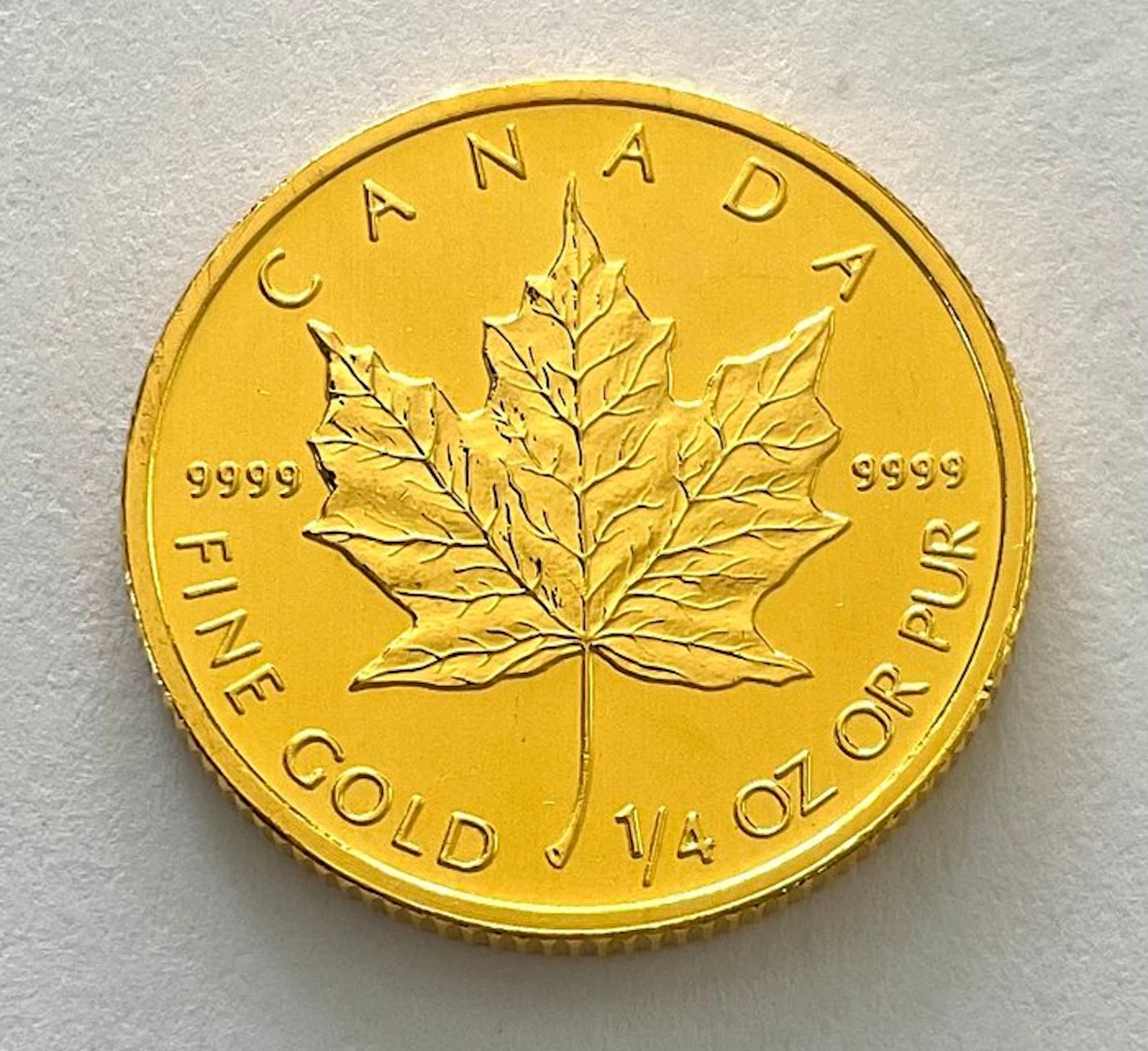 Canada. 10 Dollars 2014 - Maple Leaf - 1/4 oz Gold