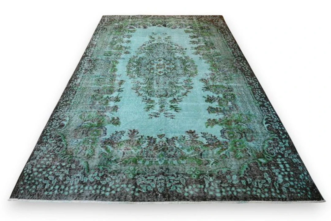 Turquoise vintage - Rug - 285 cm - 175 cm - √ handmade √ certificate