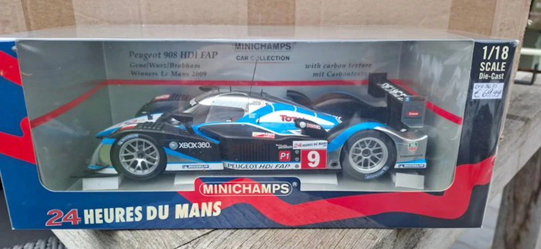 MiniChamps 1:18 - Model race car - Peugeot 908 HDI FAP #9...
