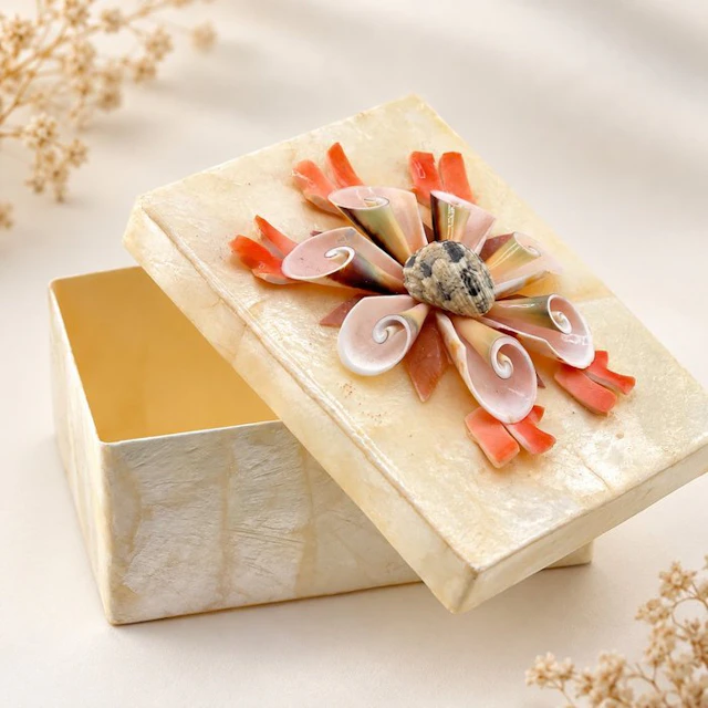 Scatola - madreperla - Spice box - Rectangular with...