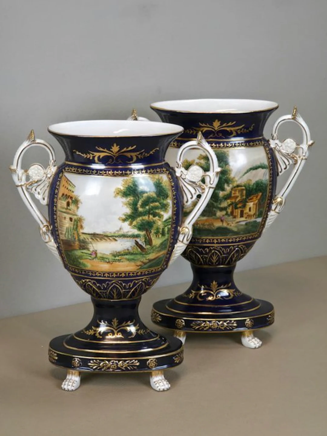 Vase (2) - Porcelain - Amfora vase set