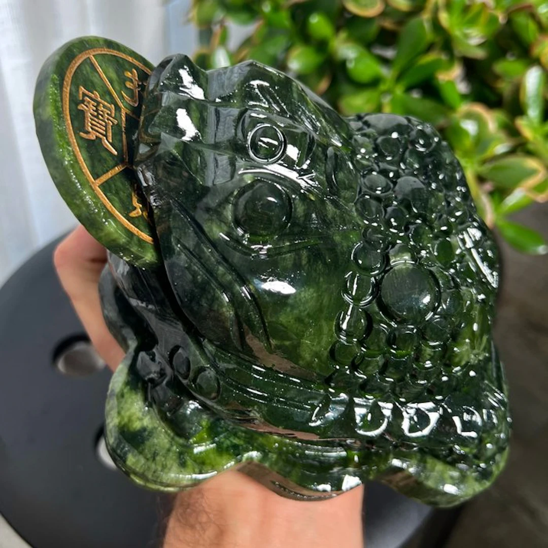 Xi'an jade Frog - Height: 18 cm - Width: 14 cm- 2660 g
