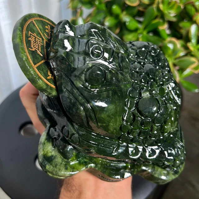 Xi'an jade Frog - Height: 18 cm - Width: 14 cm- 2650 g