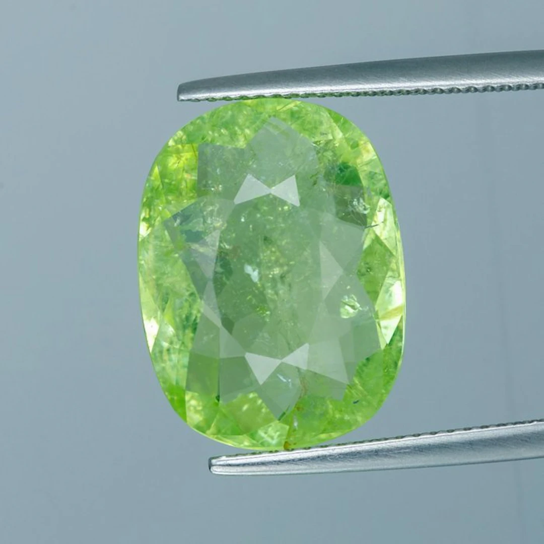 1 pcs Green, Yellow Tourmaline paraiba - 11.43 ct - Guild Gem Laboratory