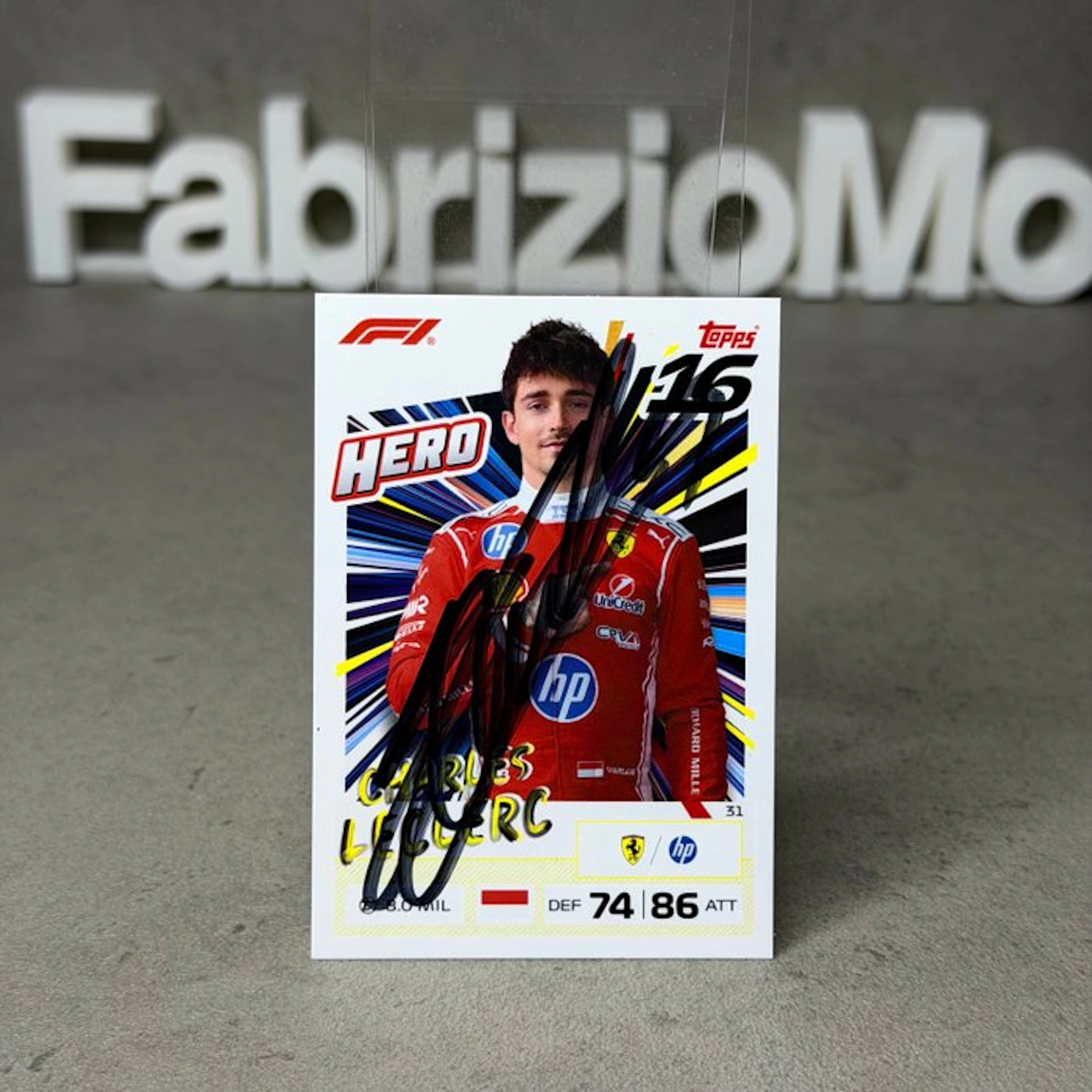 Ferrari - Topps 31 Hero Charles Leclerc Signed - Charles...